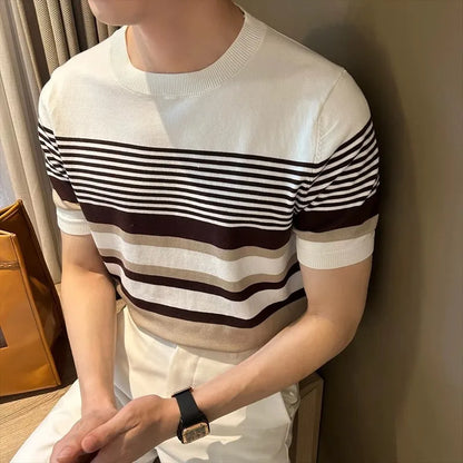 Men’s Striped Knit T-Shirt