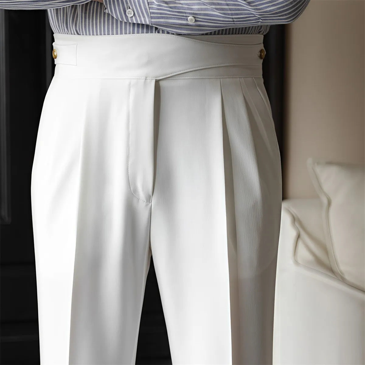 Men’s Light Luxury Slim-fit Trousers