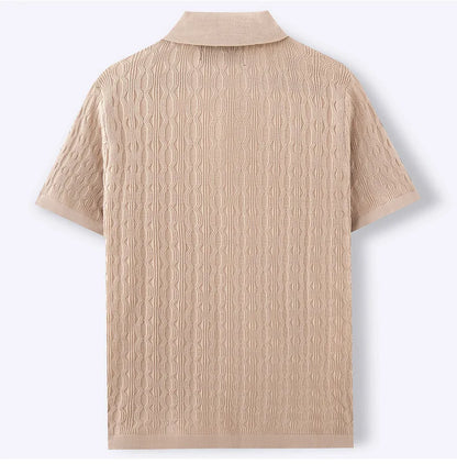 Men’s Textured Knit Polo