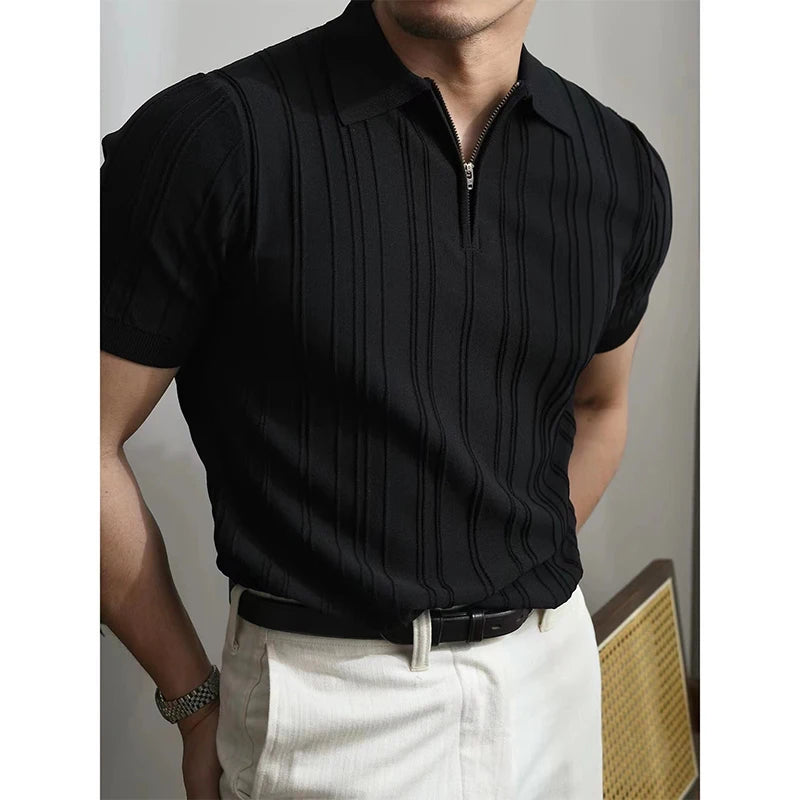 Men’s Zipper Polo Shirt