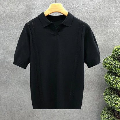 Men’s Knit V-Neck Polo