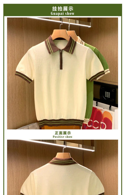 Men’s Knit Zipper Polo