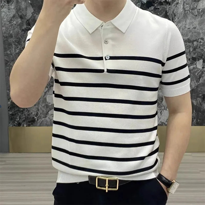 Men’s Button-Down Knit Polo