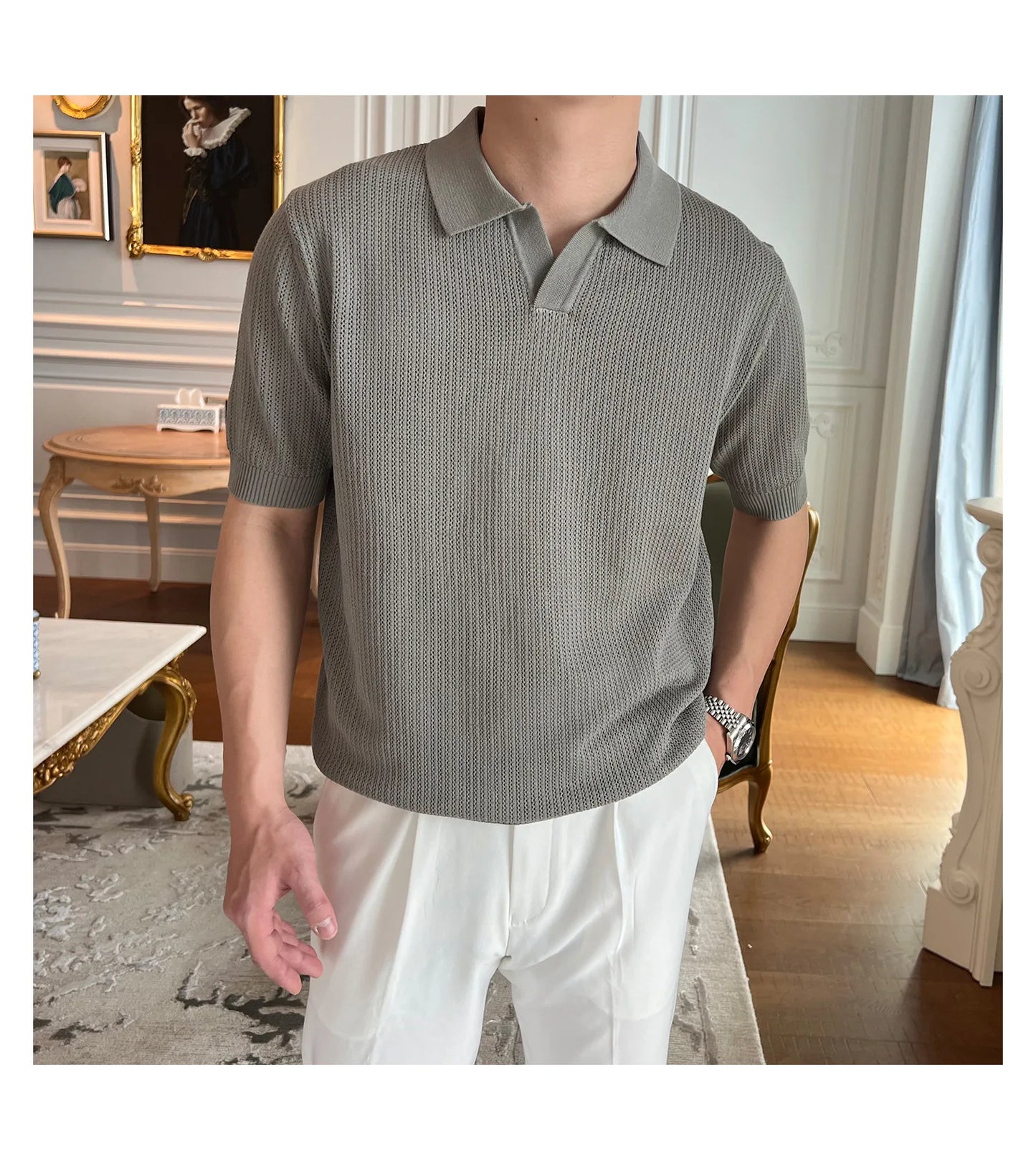 Men’s Knitted Polo Shirt