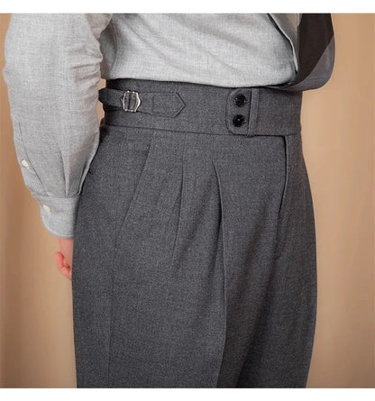 Men’s Light Luxury Draped Suit Pants