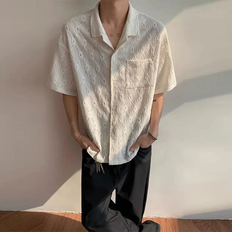 Men’s Jacquard Collar Shirt
