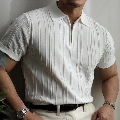 Men’s Zipper Polo Shirt