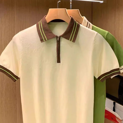 Men’s Knit Zipper Polo