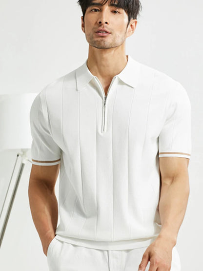 Men’s Refined Zipper Polo