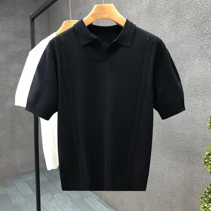 Men’s Knit V-Neck Polo