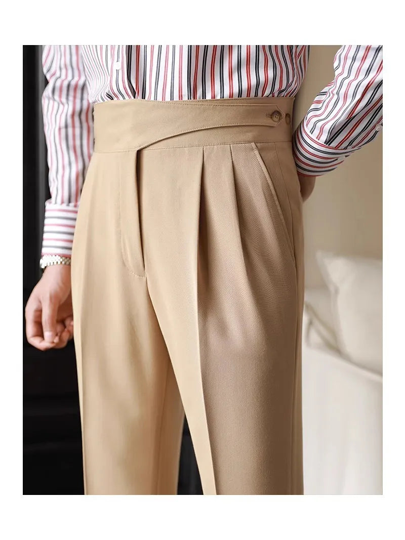 Men’s Light Luxury Slim-fit Trousers