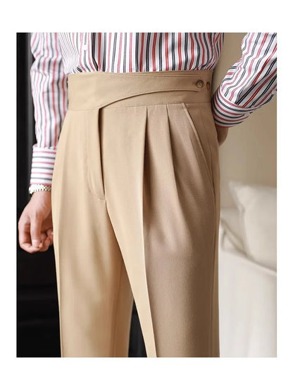 Men’s Light Luxury Slim-fit Trousers