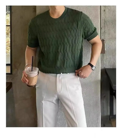 Men’s Jacquard Knit T-Shirt