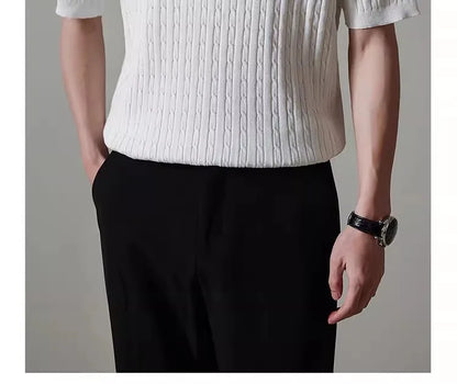 Men’s Henry Collar Knit T-Shirt