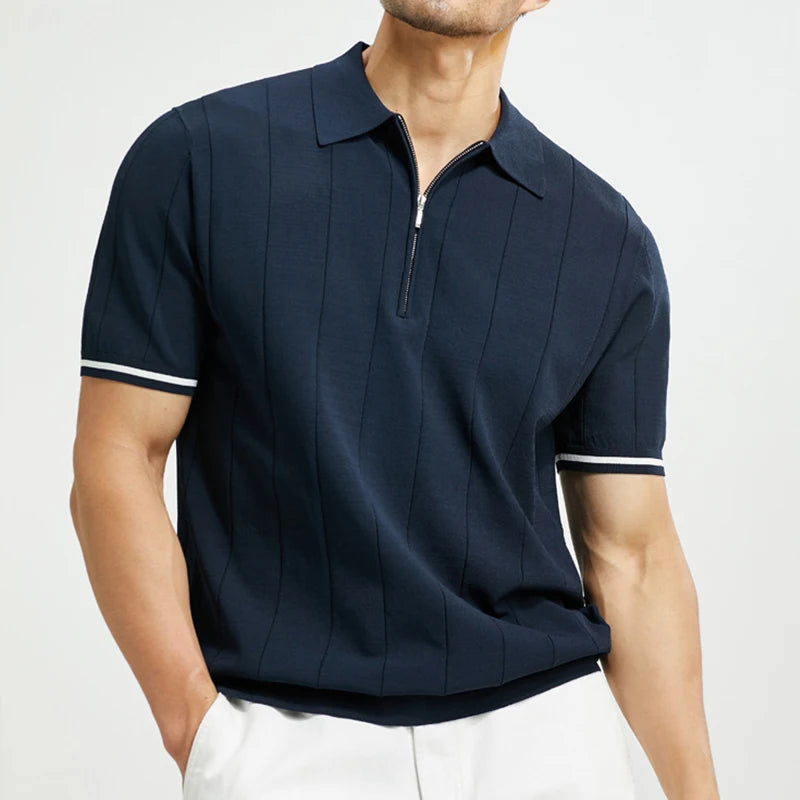Men’s Refined Zipper Polo
