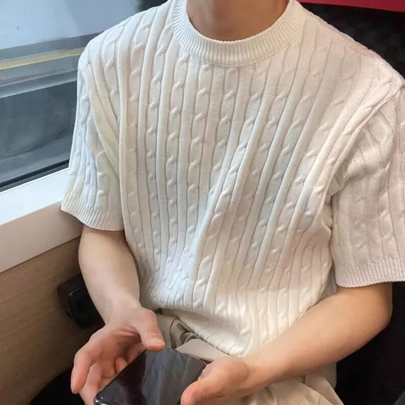 Men’s O-Neck Knit T-Shirt