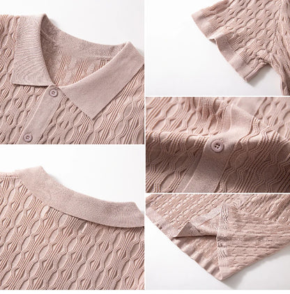 Men’s Textured Knit Polo