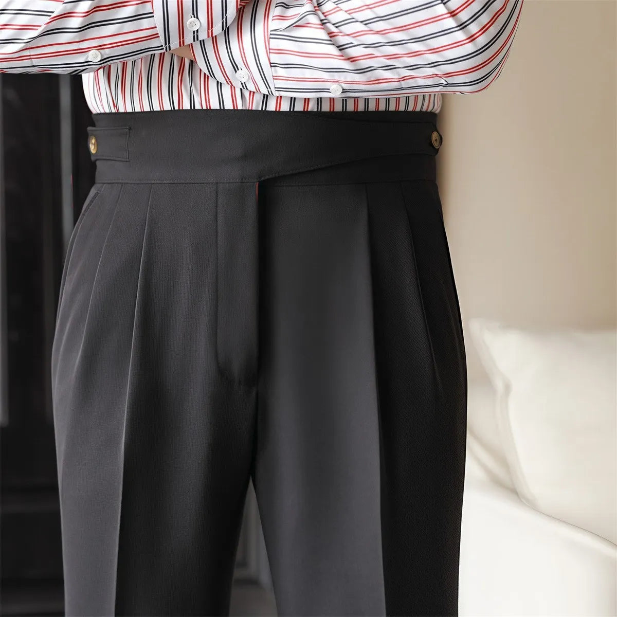 Men’s Light Luxury Slim-fit Trousers