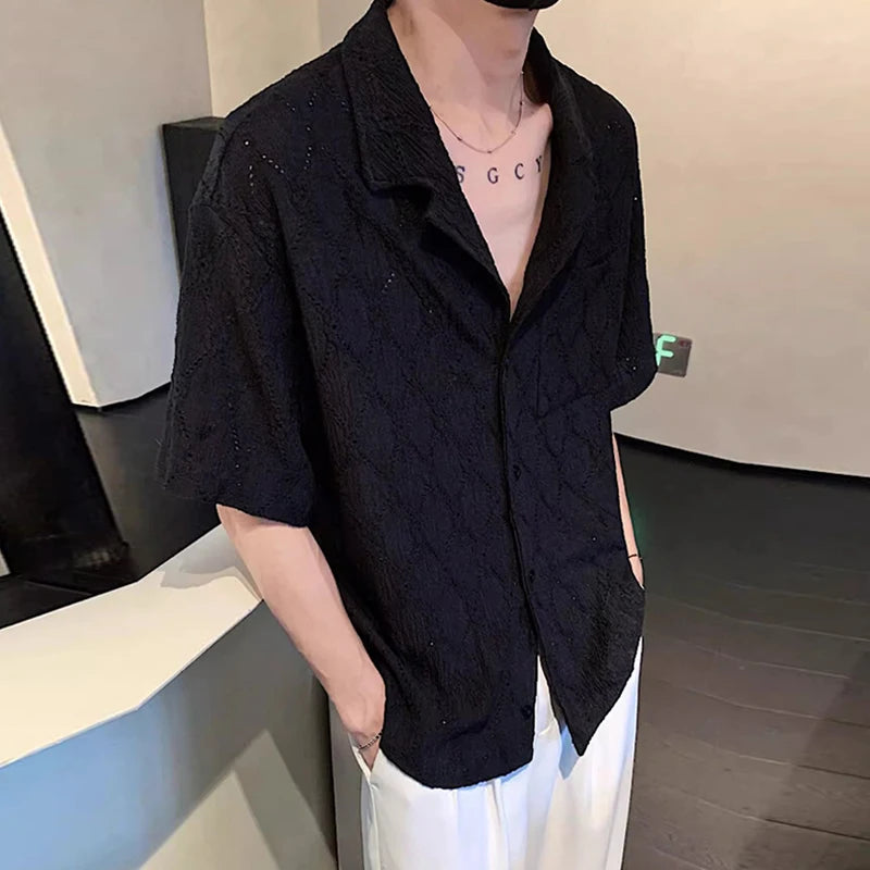 Men’s Jacquard Collar Shirt