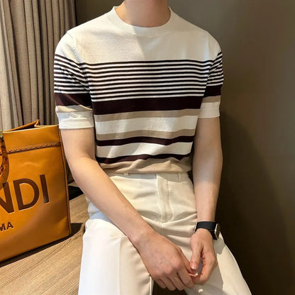 Men’s Striped Knit T-Shirt