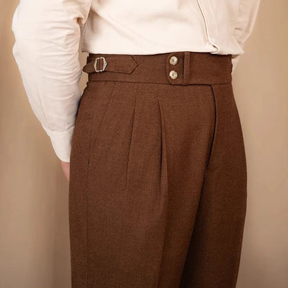 Men’s Light Luxury Draped Suit Pants