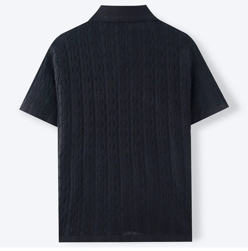 Men’s Textured Knit Polo