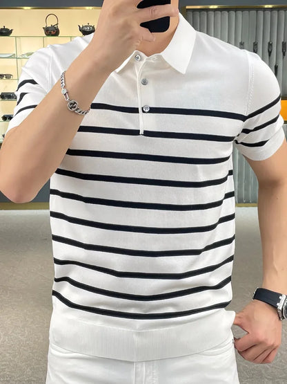 Men’s Button-Down Knit Polo