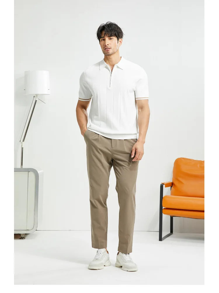 Men’s Refined Zipper Polo