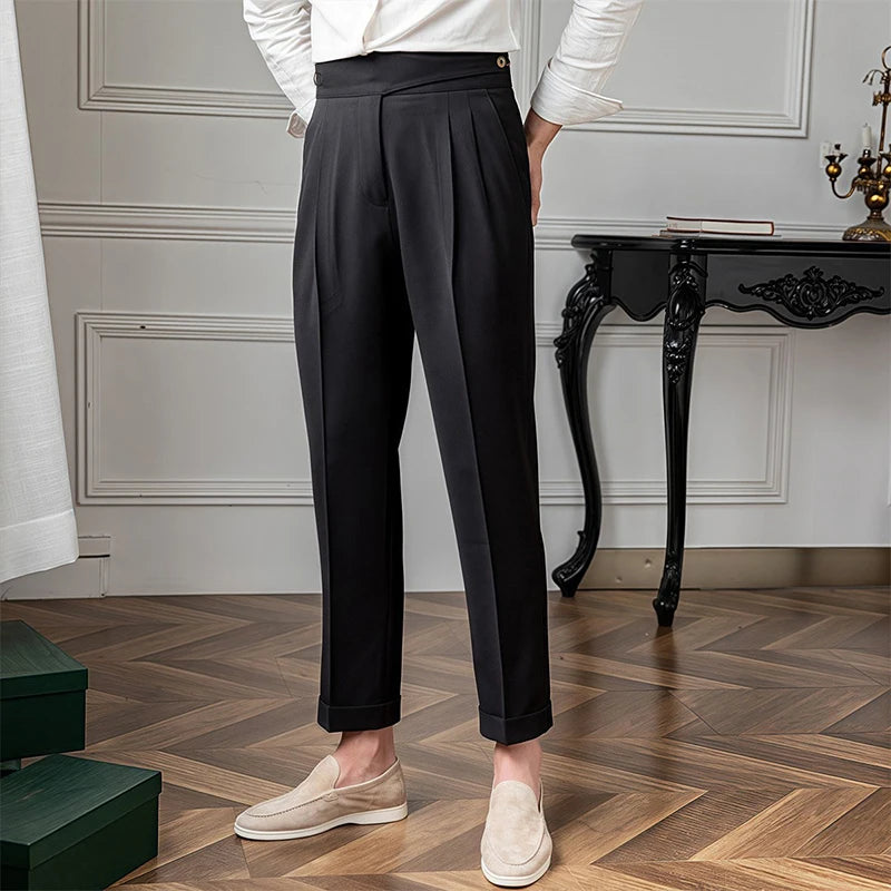 Men’s Light Luxury Slim-fit Trousers