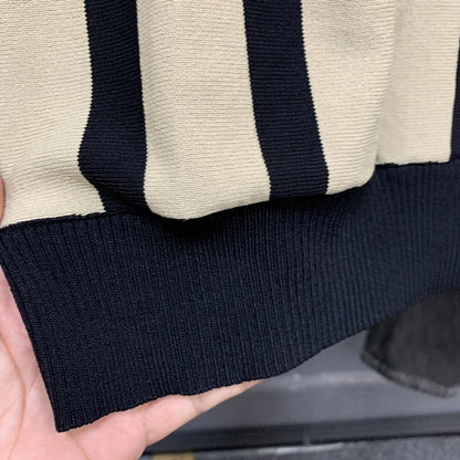 Men’s Striped Zipper Polo