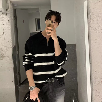 Men’s Patchwork Knit Sweater