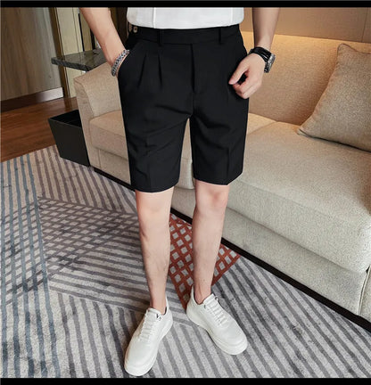 Men’s Slim-Fit Suit Shorts