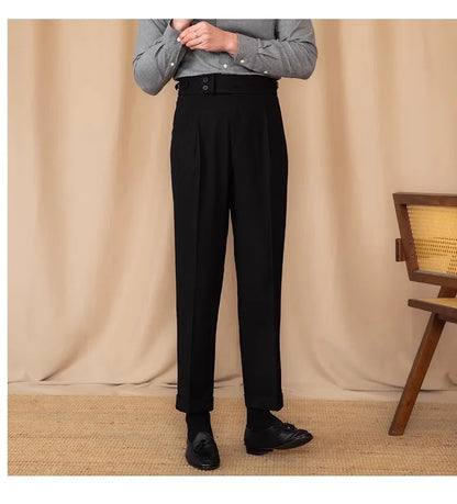 Men’s Light Luxury Draped Suit Pants