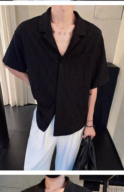 Men’s Jacquard Collar Shirt