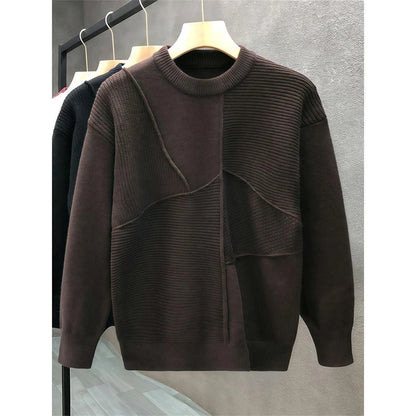 Men’s Patchwork Knit Sweater