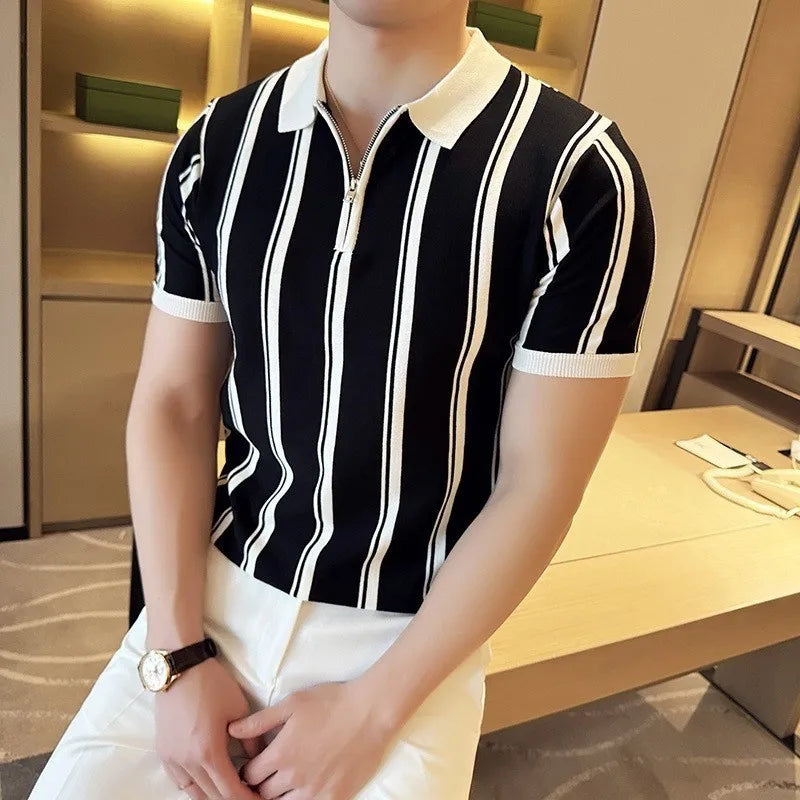 Men’s Slim-Fit Knitted Polo