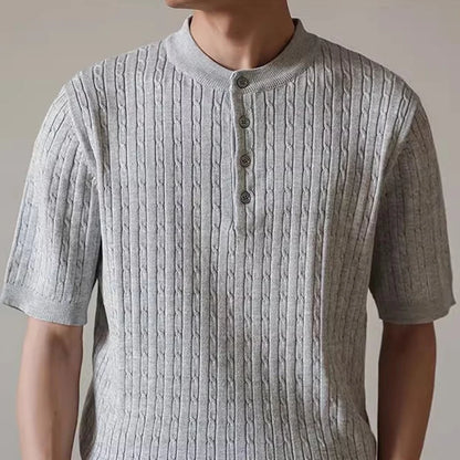 Men’s Henry Collar Knit T-Shirt