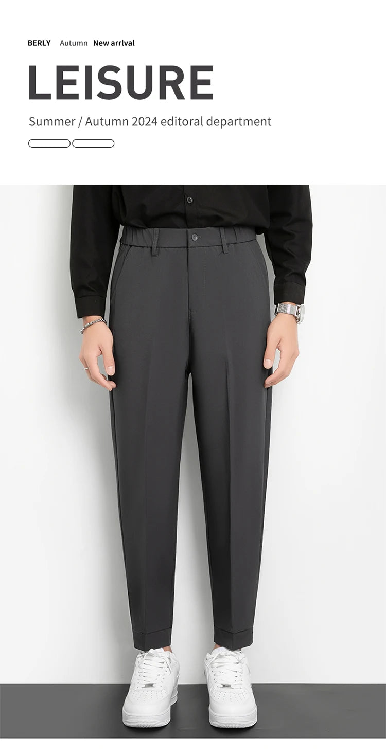 Men’s Slim Cuffed Suit Pants
