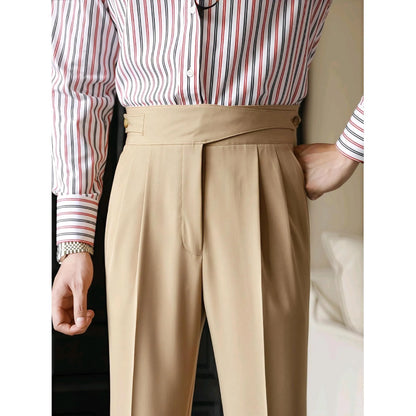 Men’s Light Luxury Slim-fit Trousers