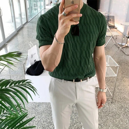 Men’s Jacquard Knit T-Shirt