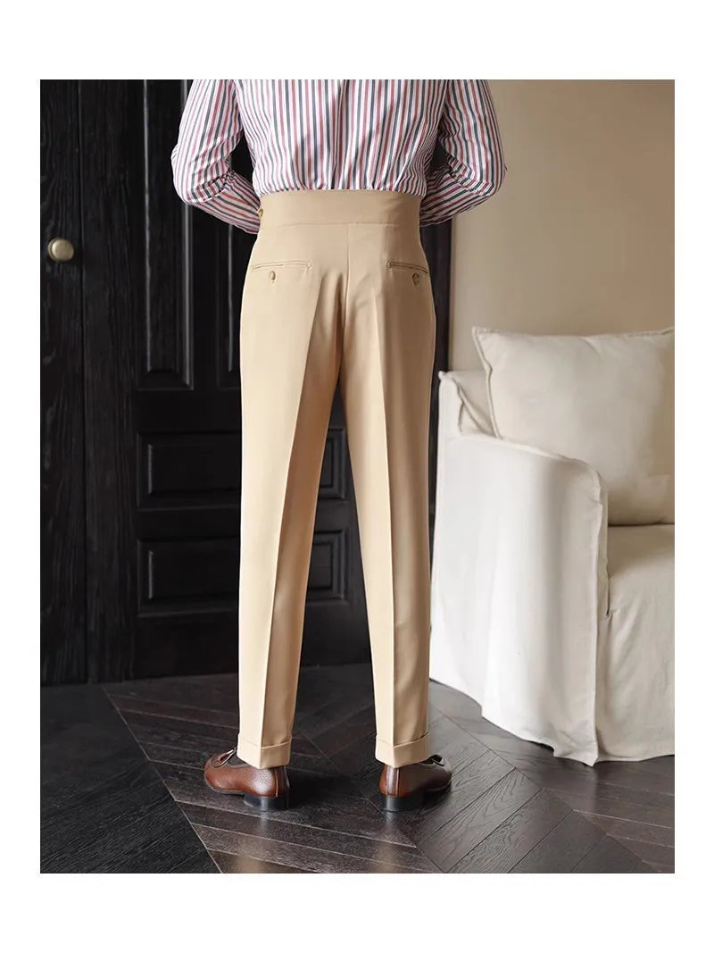 Men’s Light Luxury Slim-fit Trousers