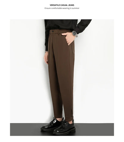 Men’s Slim Cuffed Suit Pants