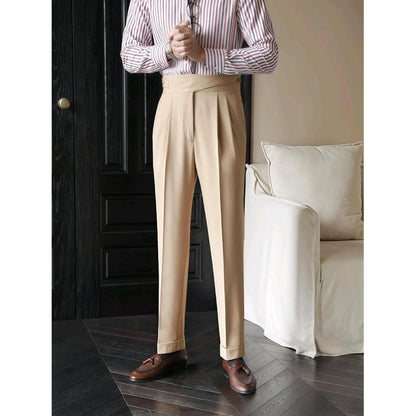 Men’s Light Luxury Slim-fit Trousers