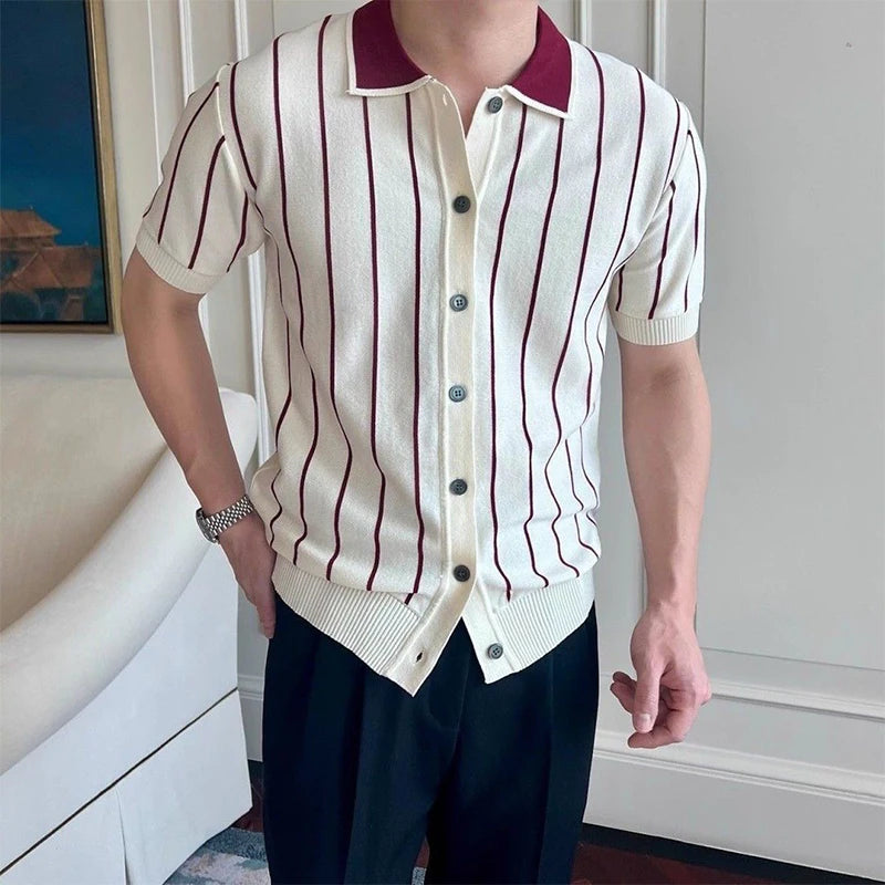 Men’s Knitted Cardigan Polo
