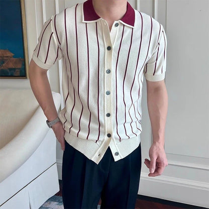 Men’s Knitted Cardigan Polo