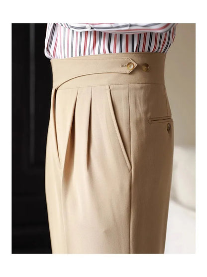 Men’s Light Luxury Slim-fit Trousers