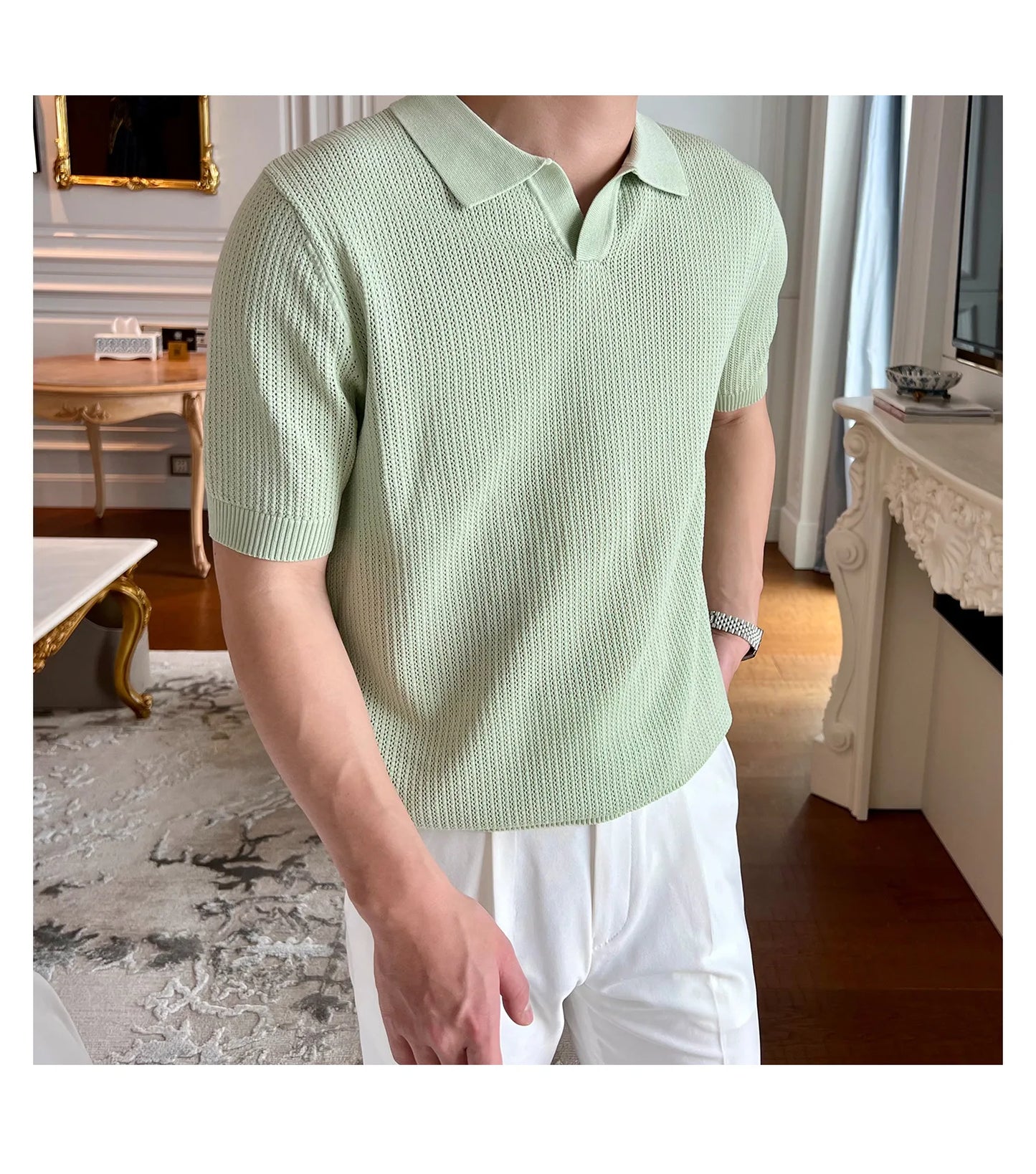 Men’s Knitted Polo Shirt