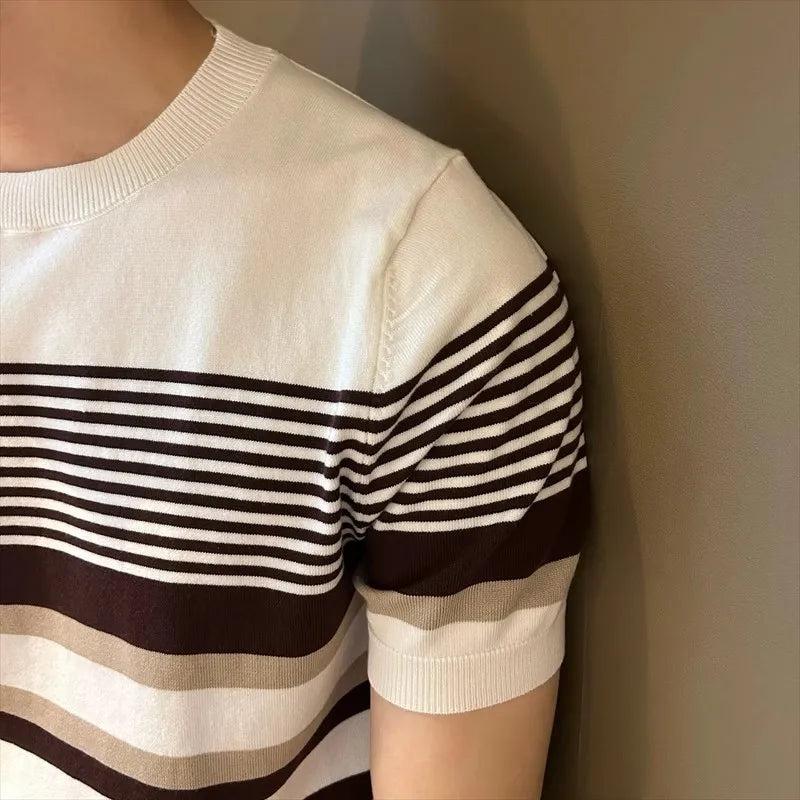 Men’s Striped Knit T-Shirt