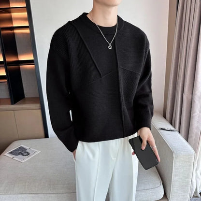 Men’s Patchwork Knit Sweater