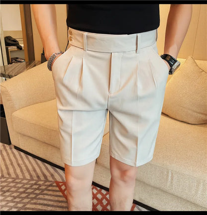 Men’s Slim-Fit Suit Shorts